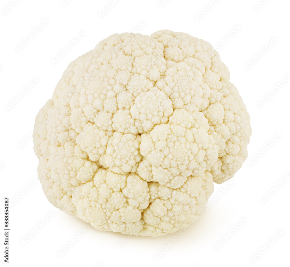 Fresh whole cauliflower isolated on a white background. Fresh whole cauliflower isolated on a white background.