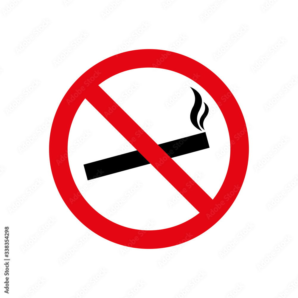 No smoking sign. Forbidden sign icon isolated No smoking sign. Forbidden sign icon isolated