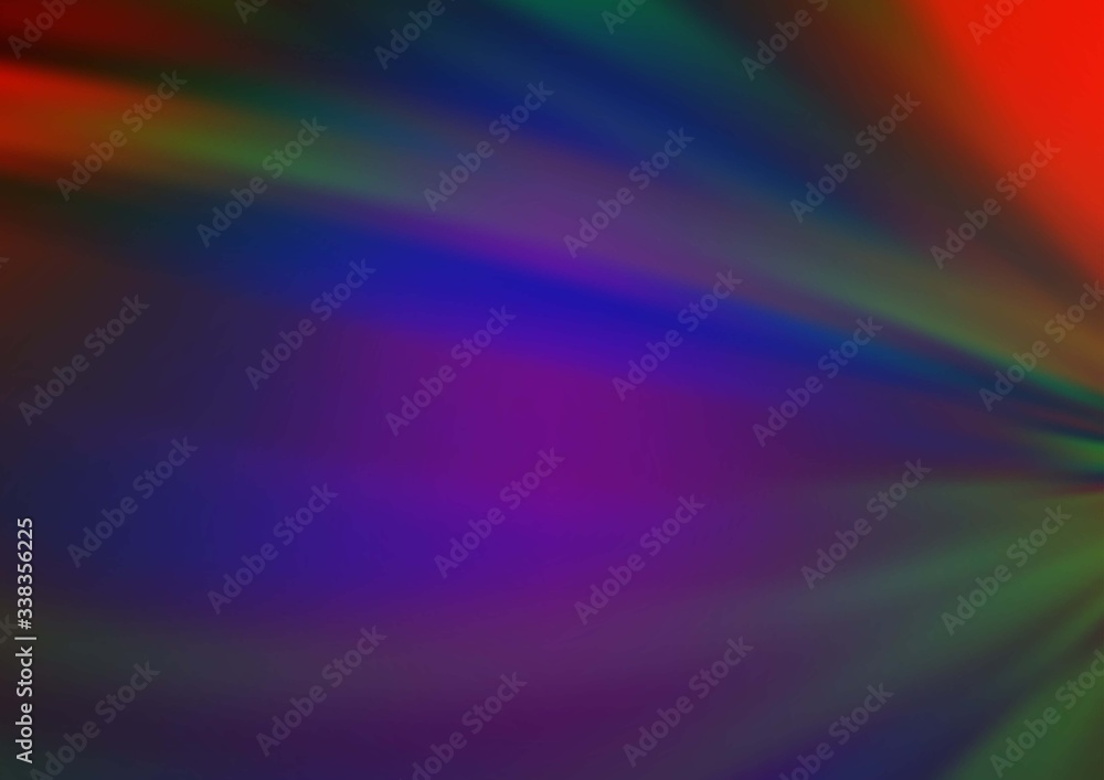 Dark Multicolor, Rainbow vector abstract bright background. An elegant bright illustration with gradient. The blurred design can be used for your web site.
