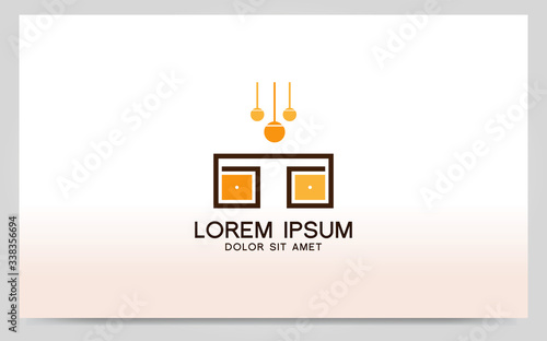 Modern furniture symbol logo design. Vector graphic illustration