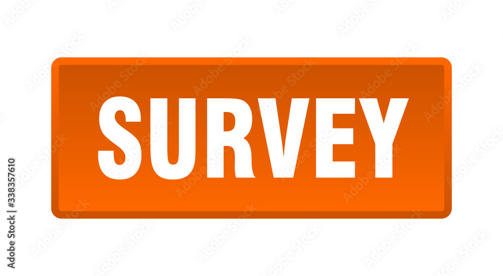 survey button. survey square orange push button survey button. survey square orange push button