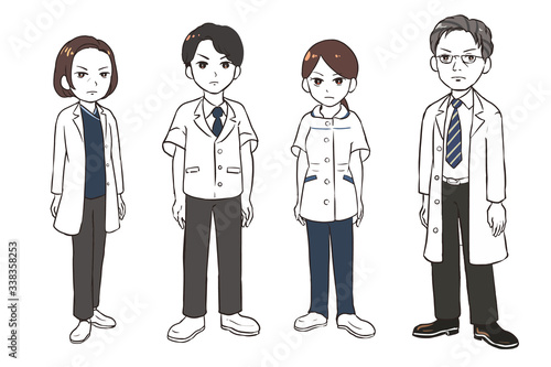 真剣に取り組む医療関係者