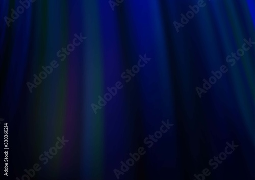 Dark BLUE vector pattern with bubble shapes. Shining illustration, which consist of blurred lines, circles. Brand new design for your ads, poster, banner.
