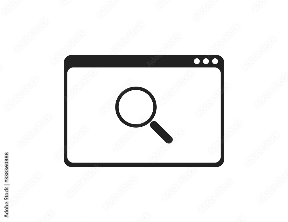 Search icon for wabsite page design. Line vector. Website information. Search icon for wabsite page design. Line vector. Website information.