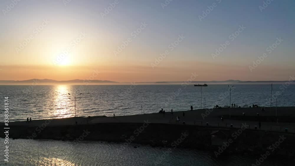 Vladivostok, Russia. Seascape overlooking the promenade. Vladivostok, Russia. Seascape overlooking the promenade.
