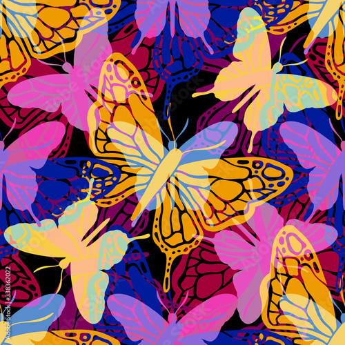 Butterfly seamless pattern. Design for covers  fabric  textile.
