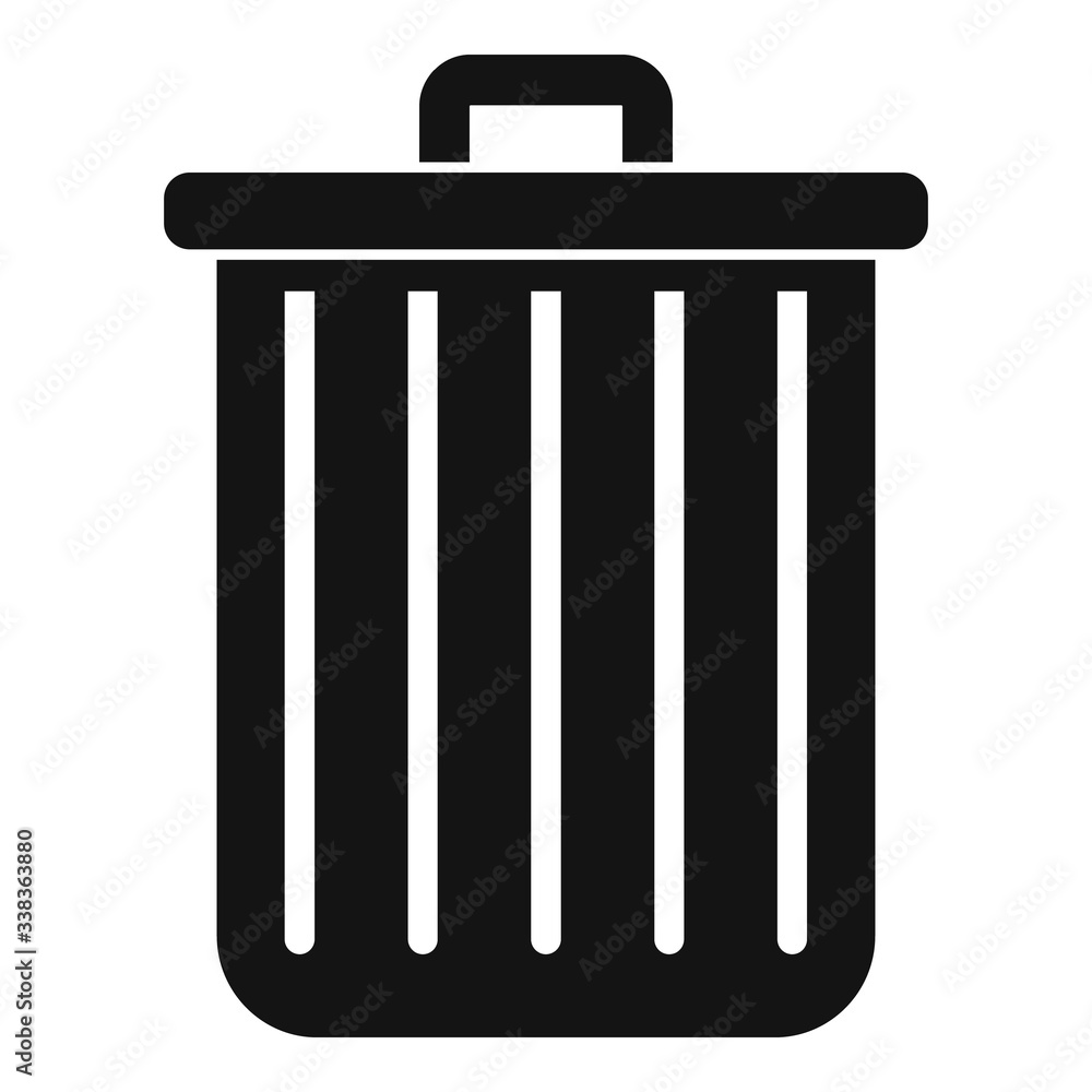 Trash can icon. Simple illustration of trash can vector icon for web design isolated on white background Trash can icon. Simple illustration of trash can vector icon for web design isolated on white background