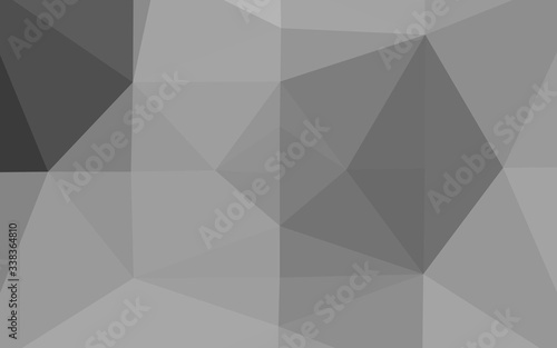 Light Silver, Gray vector polygonal pattern. Colorful illustration in abstract style with gradient. Textured pattern for background.
