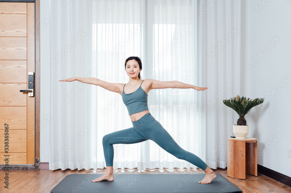 young asian beauty woman doing yoga at home young asian beauty woman doing yoga at home