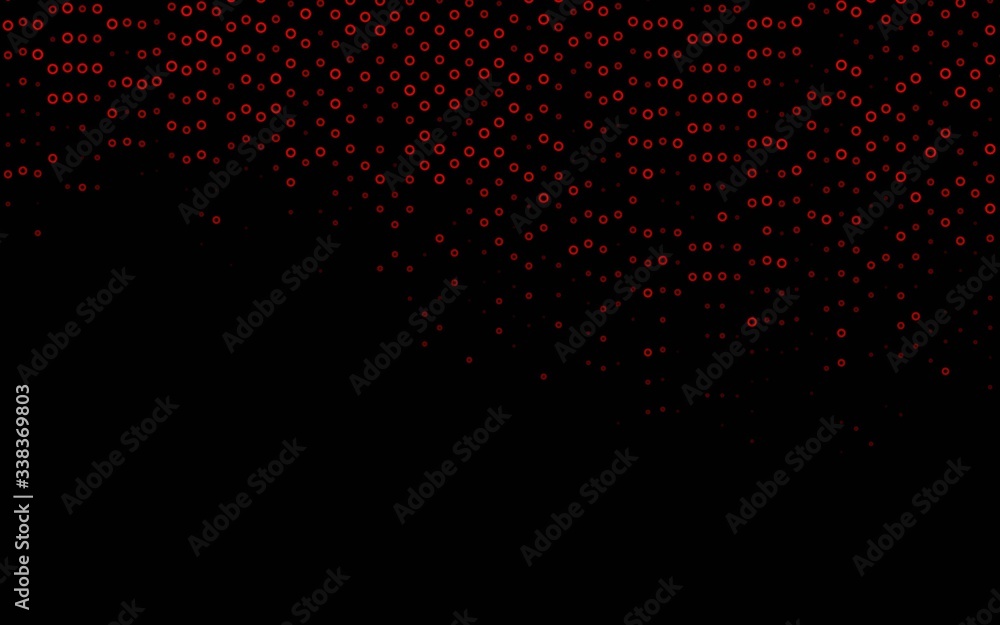 Light Red vector pattern with spheres. Modern abstract illustration with colorful water drops. Design for business adverts.