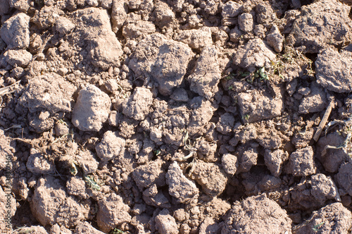 Clods of soil pattern background © photosis
