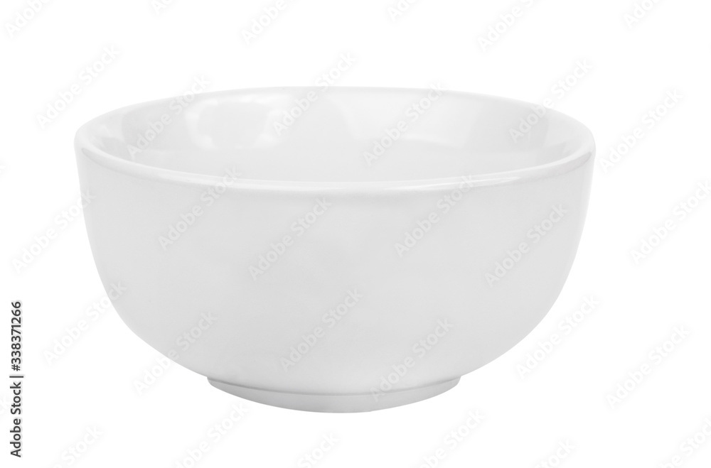empty white bowl isolated on white background empty white bowl isolated on white background