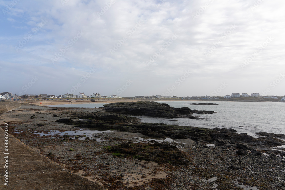 Trearddur Bay and beach in Anglesey Wales, UK