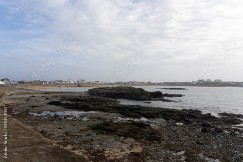 Trearddur Bay and beach in Anglesey Wales, UK