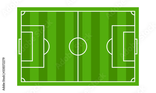 Football/soccer field vector illustration isolated on white background. © Markoff