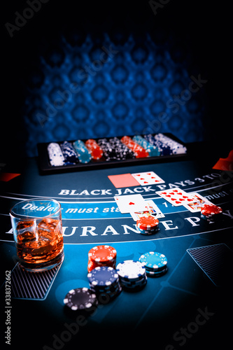 Casino Black Jack table