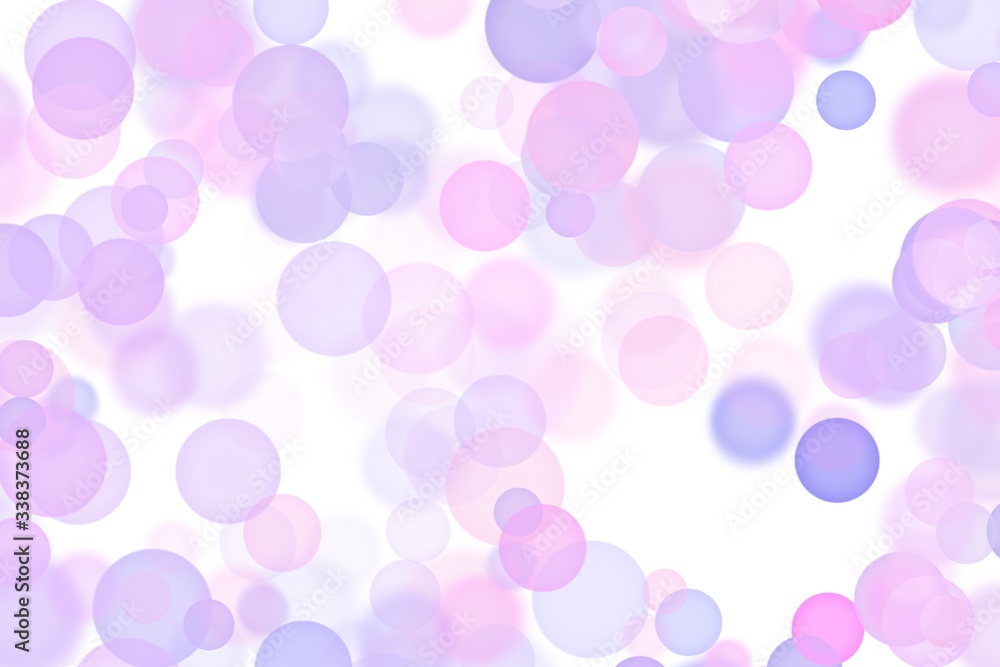 Colorful purple bokeh bubble illustration pattern texture. Perfect for artwork background