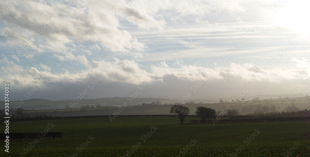West Yorkshire fields under a cloudy sky