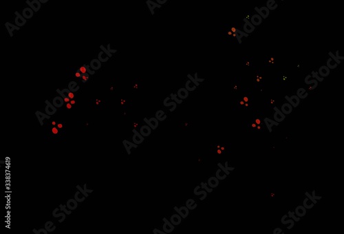 Dark Green, Red vector template with lines, ovals.