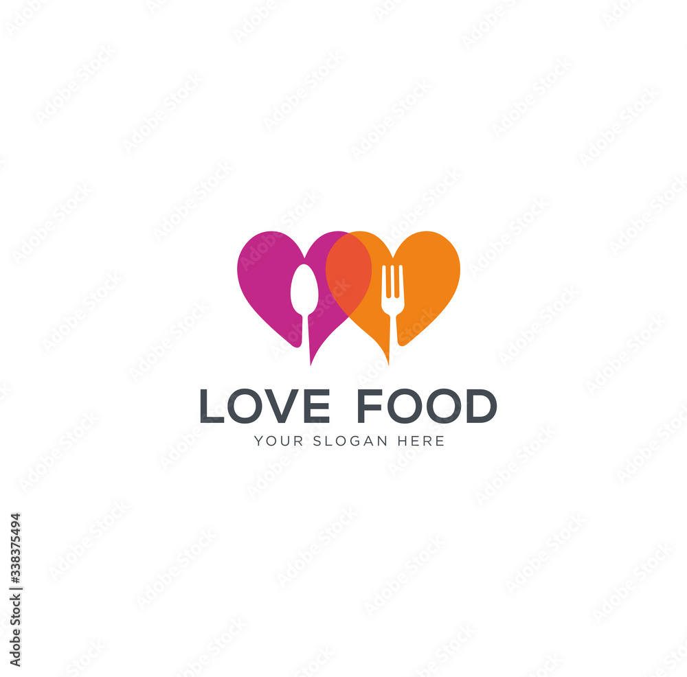 Love food logo template