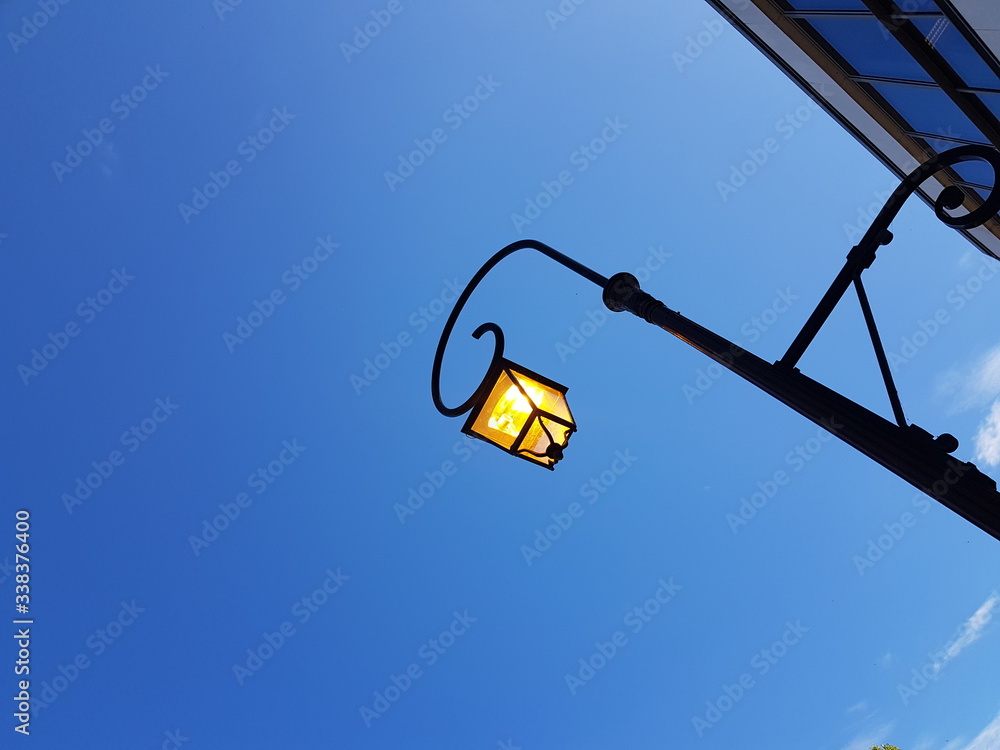 street lamp on blue sky street lamp on blue sky