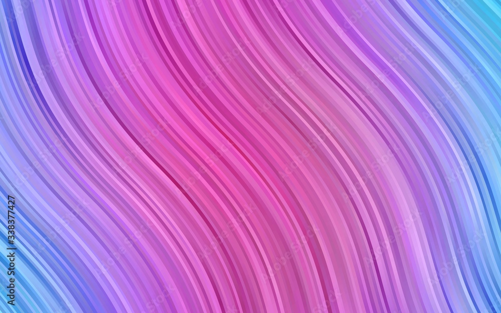 Light Pink, Blue vector template with abstract lines. A sample with blurred bubble shapes. The elegant pattern for brand book. Light Pink, Blue vector template with abstract lines. A sample with blurred bubble shapes. The elegant pattern for brand book.