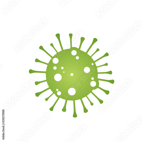 Virus or bacteria icon. Coronavirus Cell Icon. 2019-nCoV. Vector illustration isolated on white.