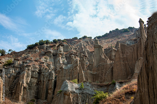 Fairy chimneys of geological area canyon in Kuladokya Manisa photo