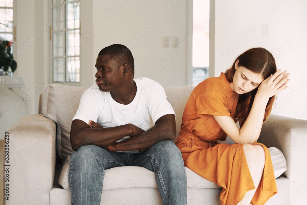 young couple watching tv