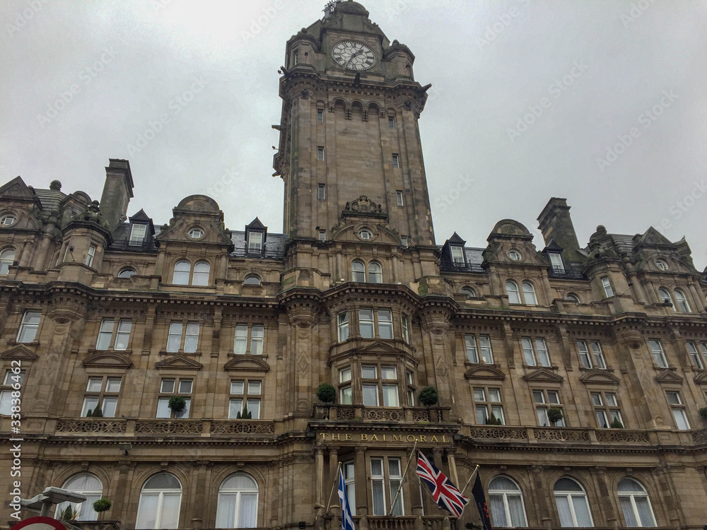 The Balmoral Hotel in the old town in Edinburgh Scotland