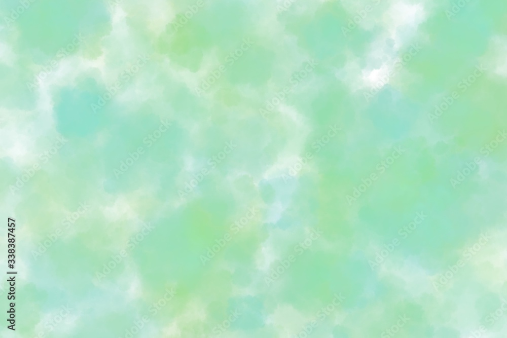 Colorful green watercolor texture background pattern