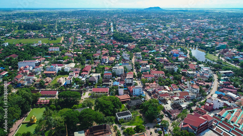 Ville de Siem Reap au Cambodge vue du ciel