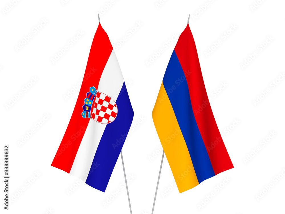 Croatia and Armenia flags