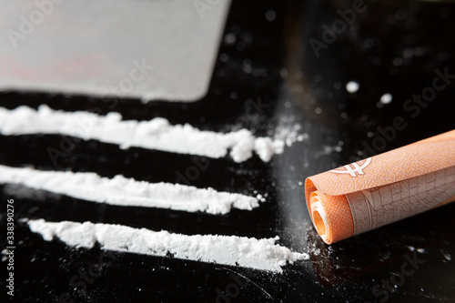 Cocaine lines prepared