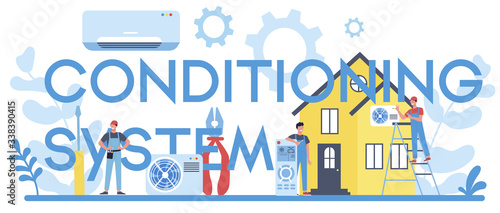Air conditioning system and instalation service typographic header