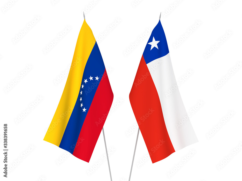 Chile and Venezuela flags