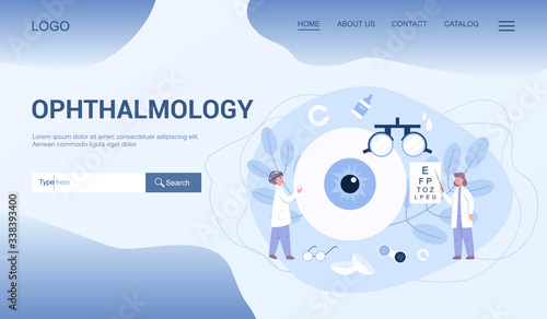 Ophthalmology clinic web banner or landing page.