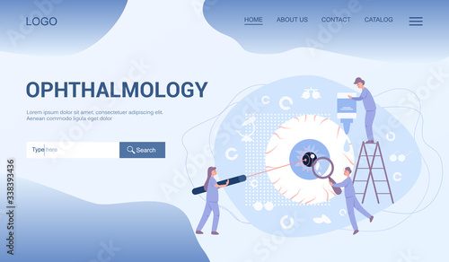 Ophthalmology clinic web banner or landing page.