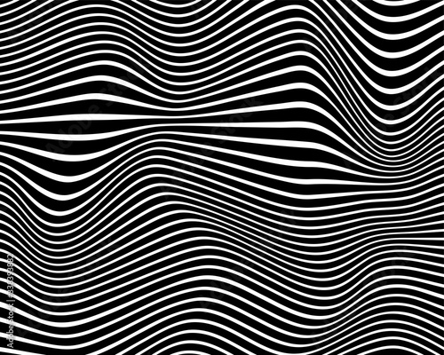 Abstract background from black and white stripes © Dobrydnev
