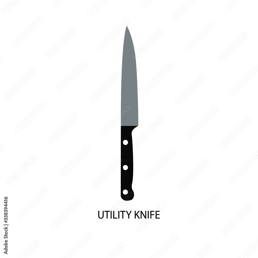 Utility knife icon on the white background. Vector illustration. Utility knife icon on the white background. Vector illustration.