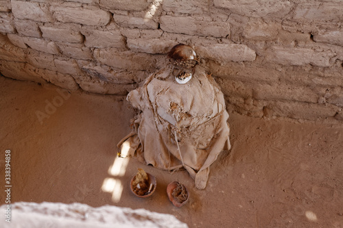 Cmentarz Chauchilla w pobliżu Nazca w Peru