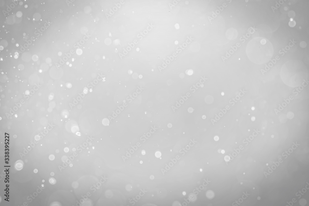 White bokeh background.Abstract blur background. White bubbles.