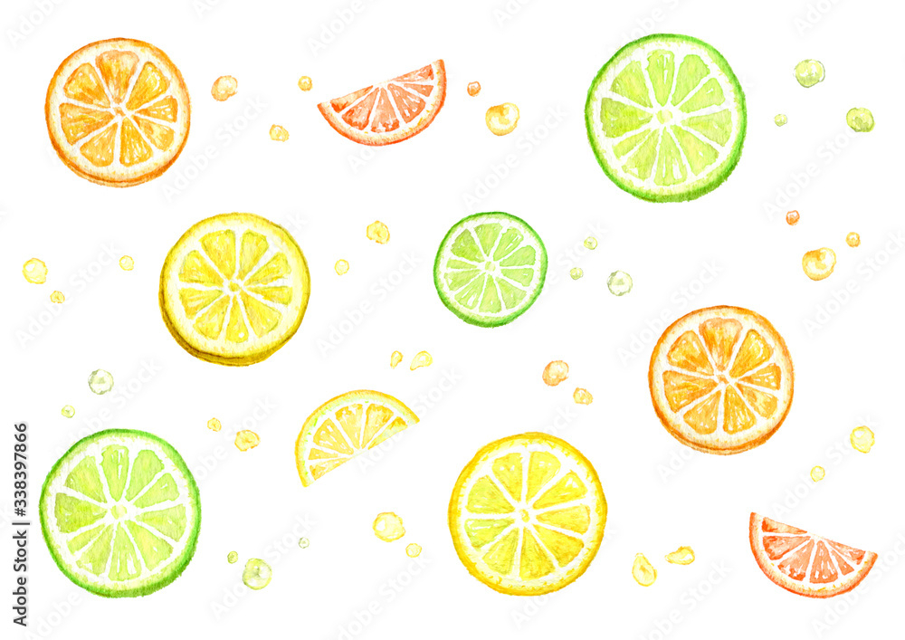 オレンジ レモン ライム 果物 フルーツ 水彩 Stock Illustration Adobe Stock オレンジ レモン ライム 果物 フルーツ 水彩 Stock Illustration Adobe Stock