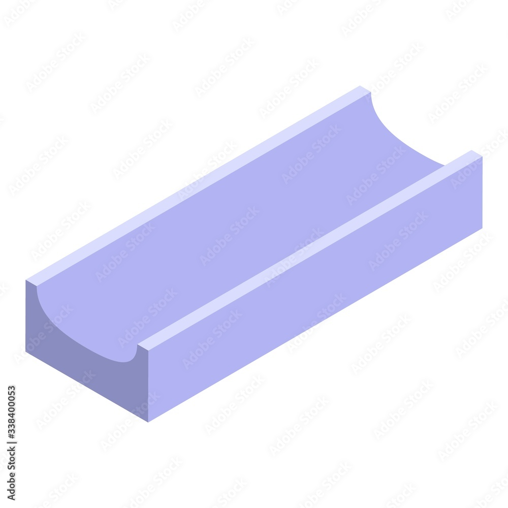 Gutter icon. Isometric of gutter vector icon for web design isolated on white background Gutter icon. Isometric of gutter vector icon for web design isolated on white background