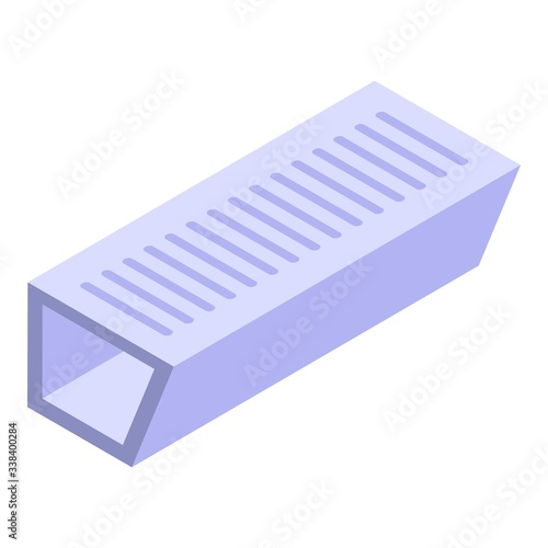 Iron gutter icon. Isometric of iron gutter vector icon for web design isolated on white background