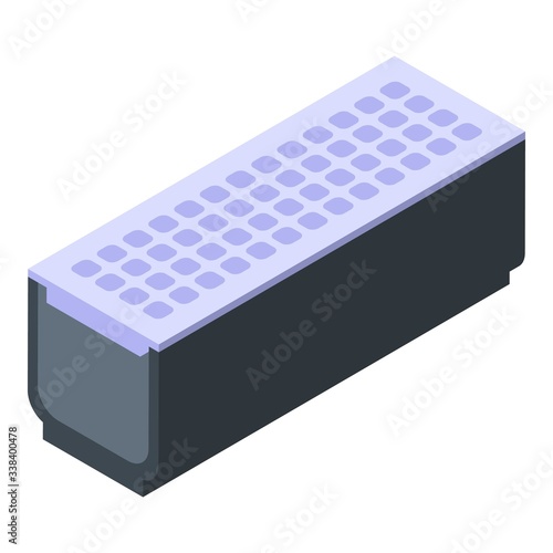 Road gutter icon. Isometric of road gutter vector icon for web design isolated on white background