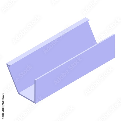 Chute gutter icon. Isometric of chute gutter vector icon for web design isolated on white background