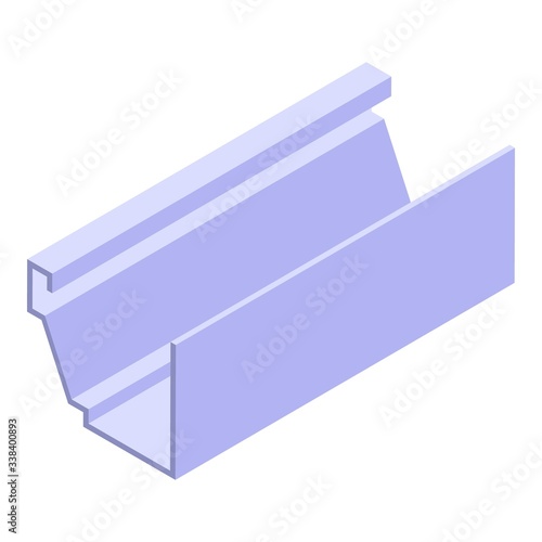 Trough gutter icon. Isometric of trough gutter vector icon for web design isolated on white background
