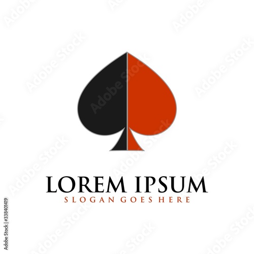 Vector illustration on a casino theme with heart symbols