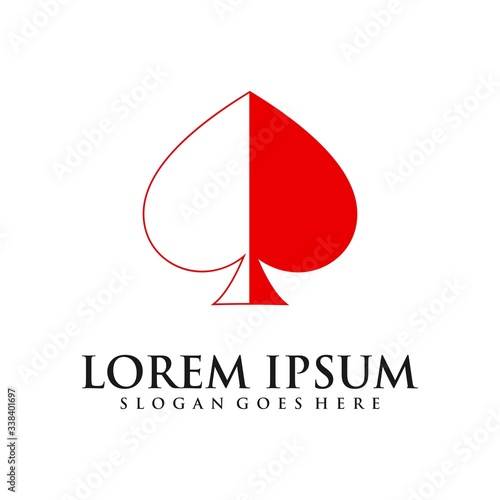 Vector illustration on a casino theme with heart symbols